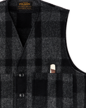 Mackinaw Wool Vest - Charcoal / Black Heritage Plaid