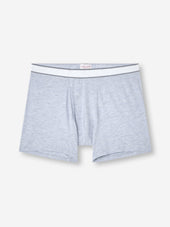 Men's Trunks Ethan Micro Modal Stretch Light Blue Marl
