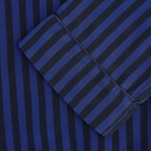 And Navy Candy Stripe Silk Hyde Pyjamas Set