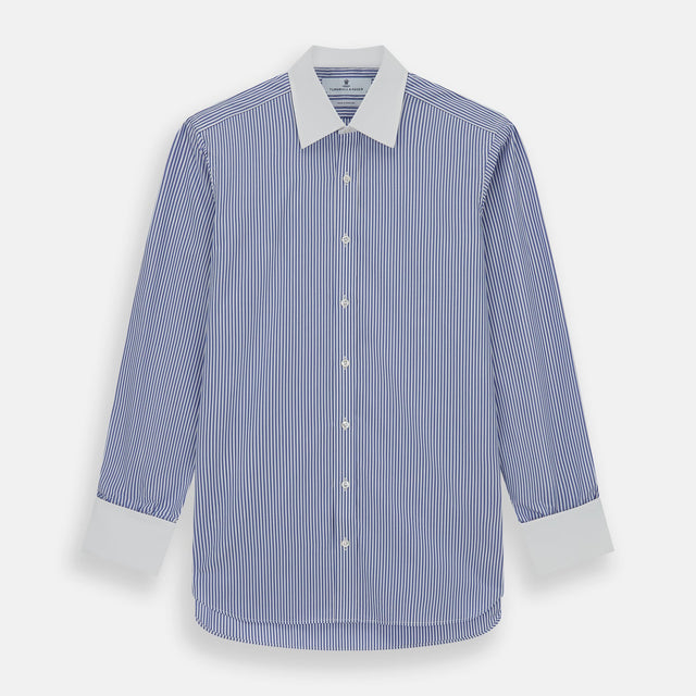 The Gekko Shirt with White Classic T&amp;A Collar and Double Cuffs