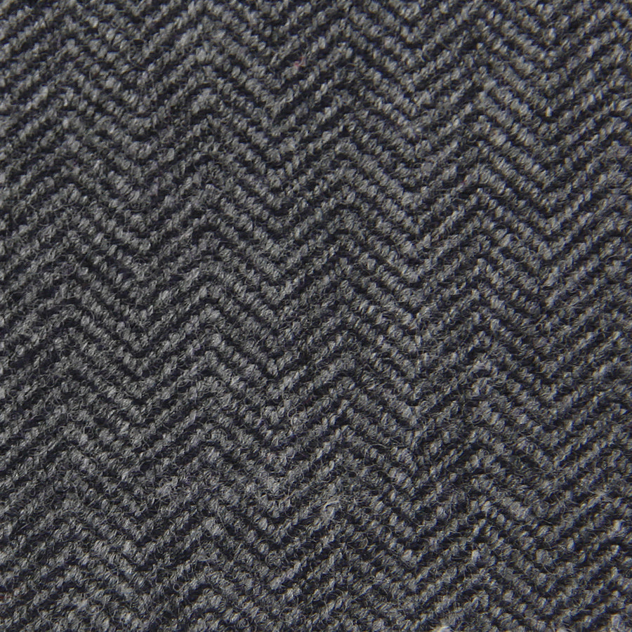 Herringbone Cashmere Bespoke Tie Grey