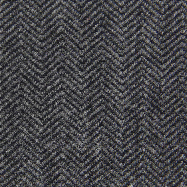 Herringbone Cashmere Bespoke Tie - Grey