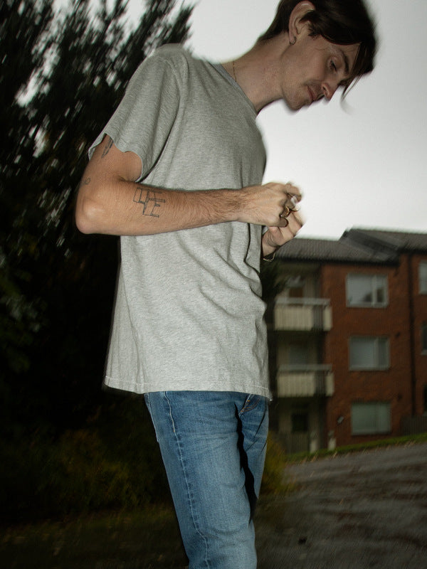 Roffe Melange T-Shirt Greymelange