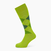 Lime Check Mid Length Socks