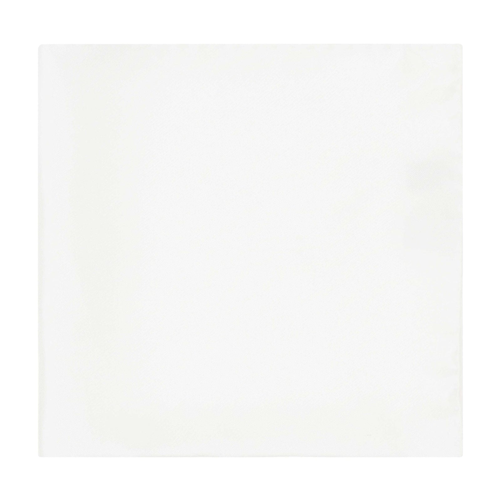 White Silk Fine Twill Pocket Square