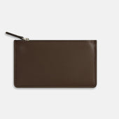 Dark Leather Zip Wallet