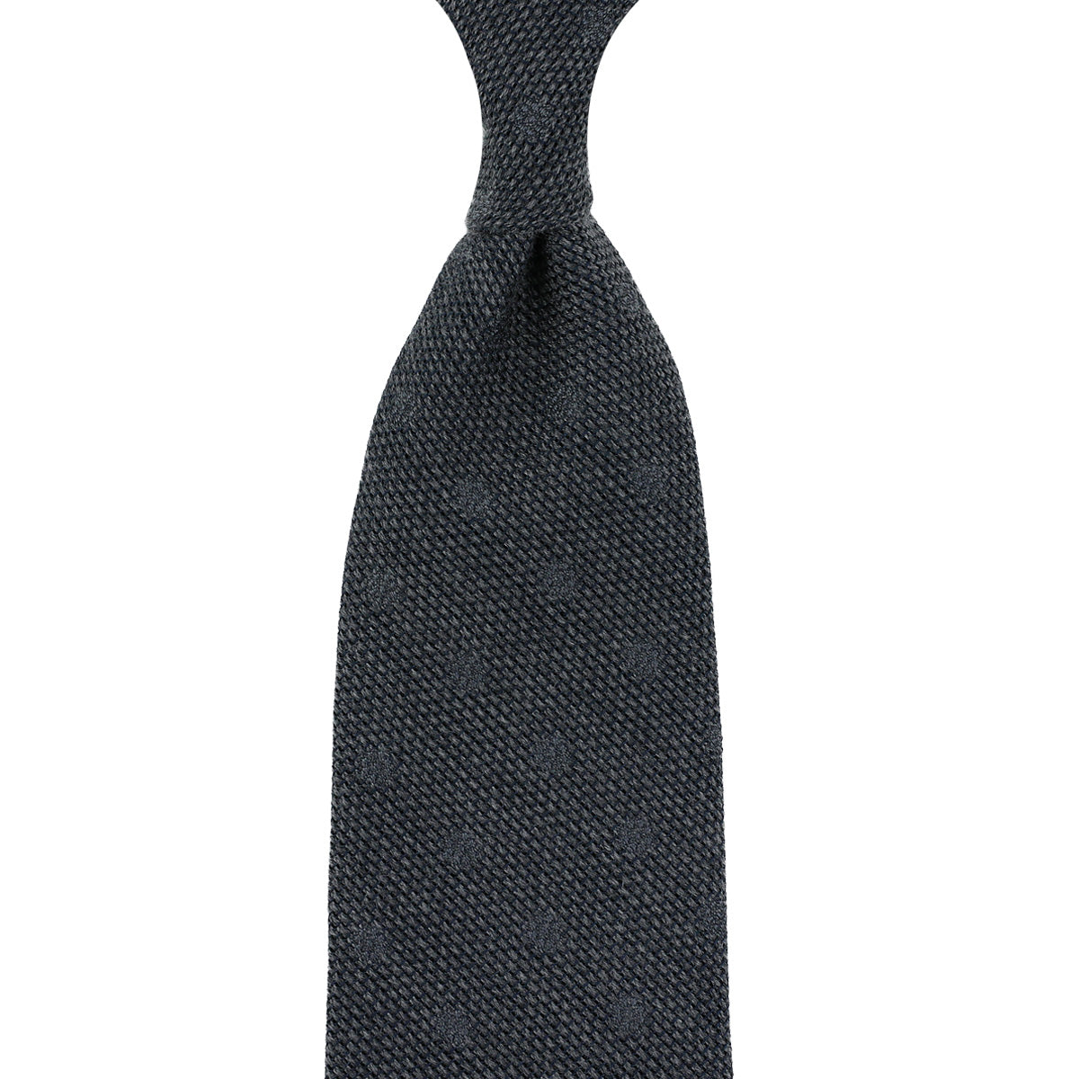 Floral Cashmere Silk Grenadine Tie Grey Shadow