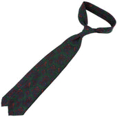 Paisley Printed Wool Challis Tie Hand Rolled