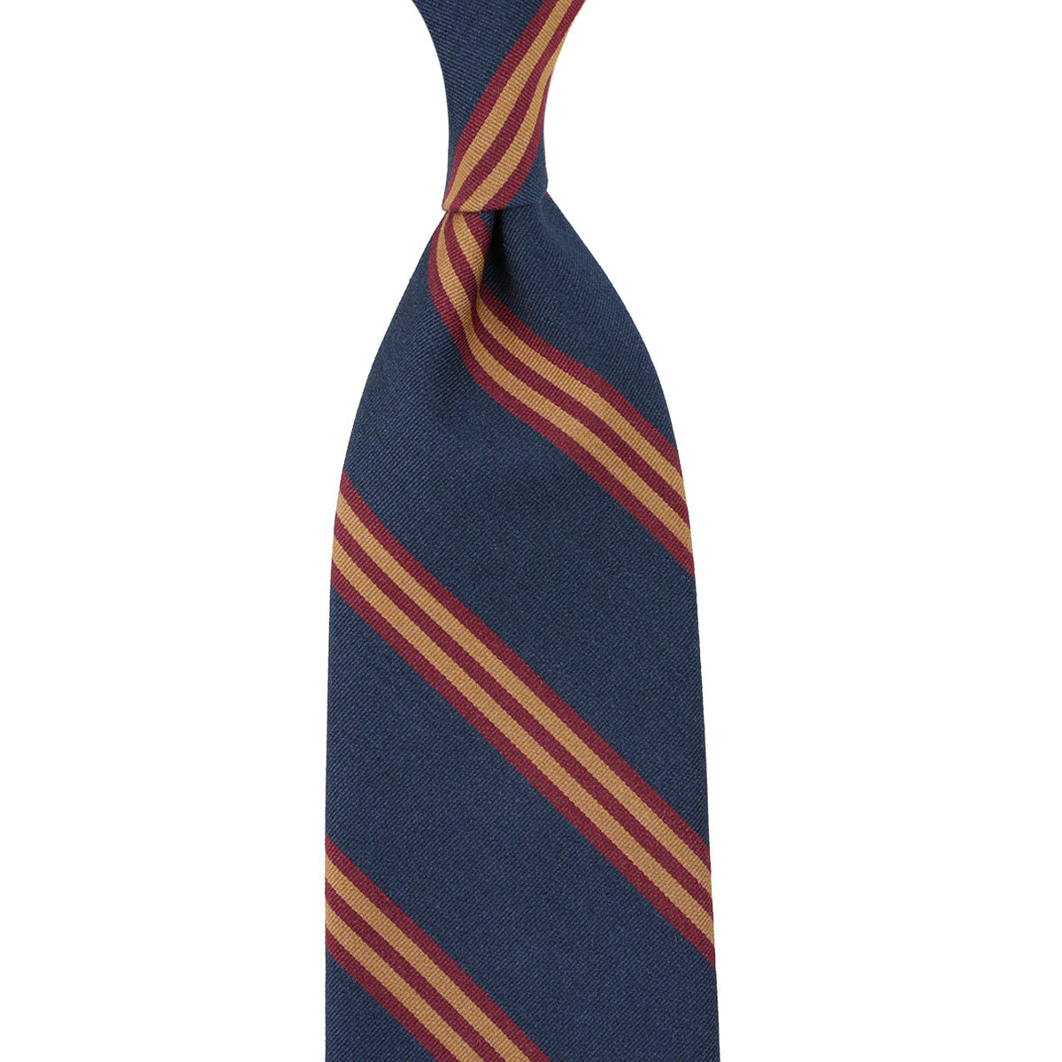 Mogador Striped Silk Cotton Tie Hand Rolled