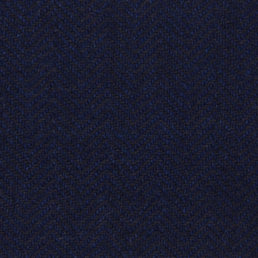 Herringbone Cashmere Bespoke Tie Midnight