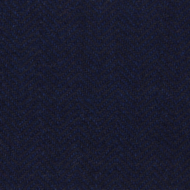 Herringbone Cashmere Bespoke Tie - Midnight