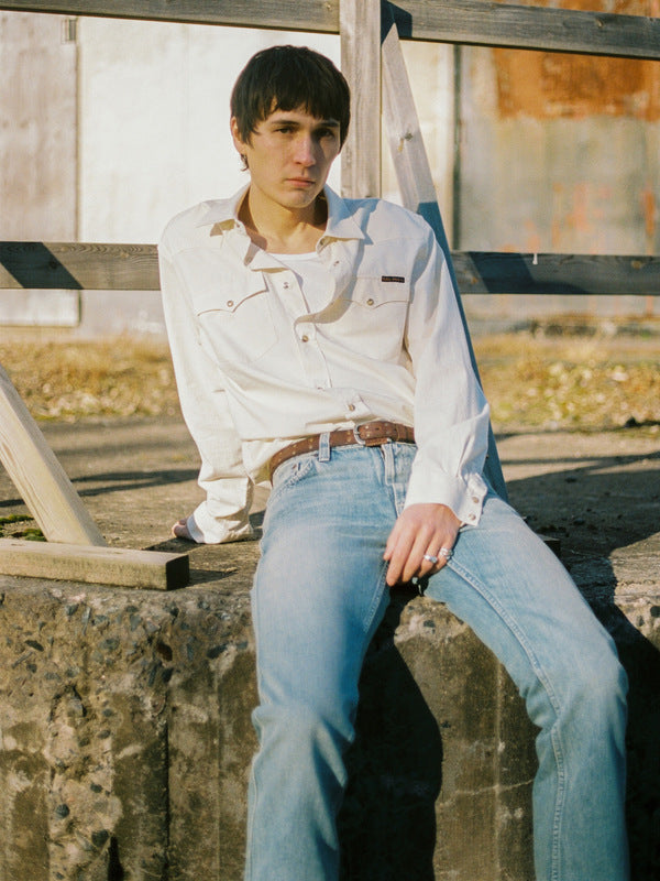 George Chambray Western Shirt Ecru