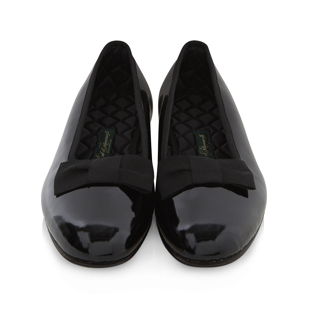 Salvador Black Patent Pumps