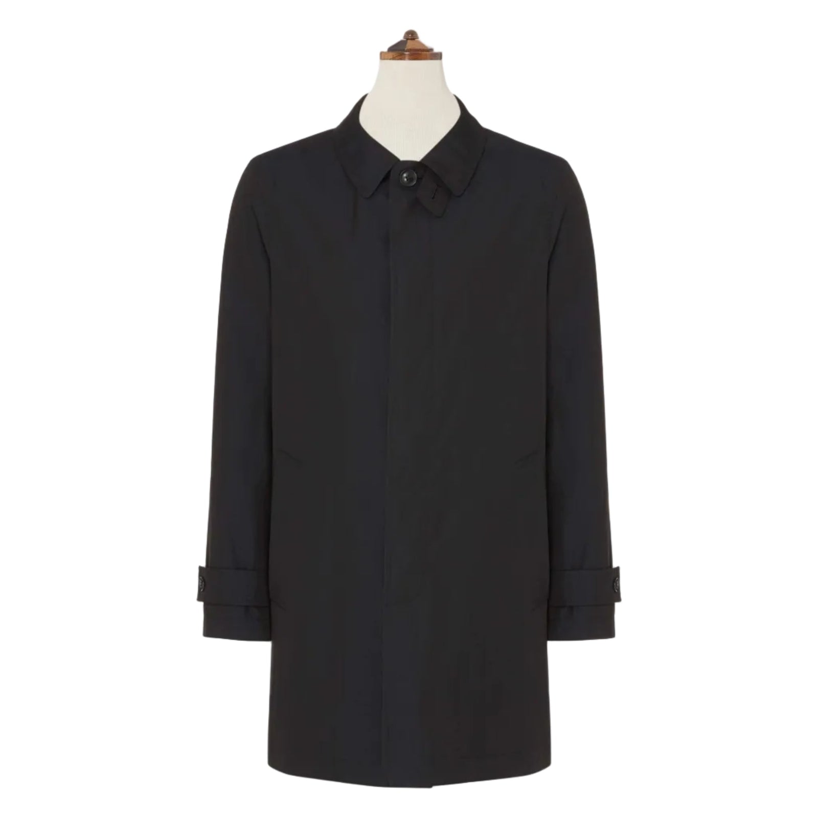 Sheridan Navy Cotton-Gabardine Raincoat