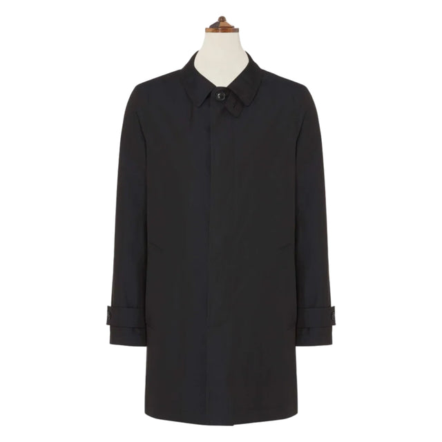 Sheridan Navy Cotton-Gabardine Raincoat