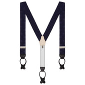 Navy Fleur De Lys Braces