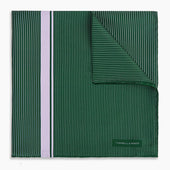 Green And Lilac Stripe Silk Pocket Square