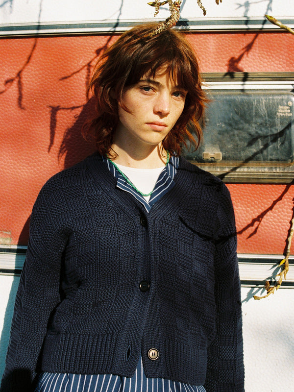 Karla Knitted Cardigan Blueberry