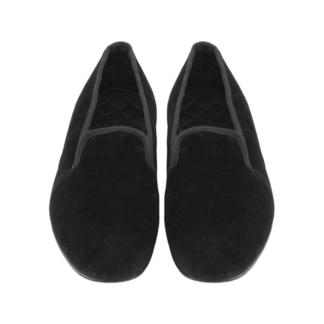 KNIGHTSBRIDGE BLACK VELVET SLIPPER