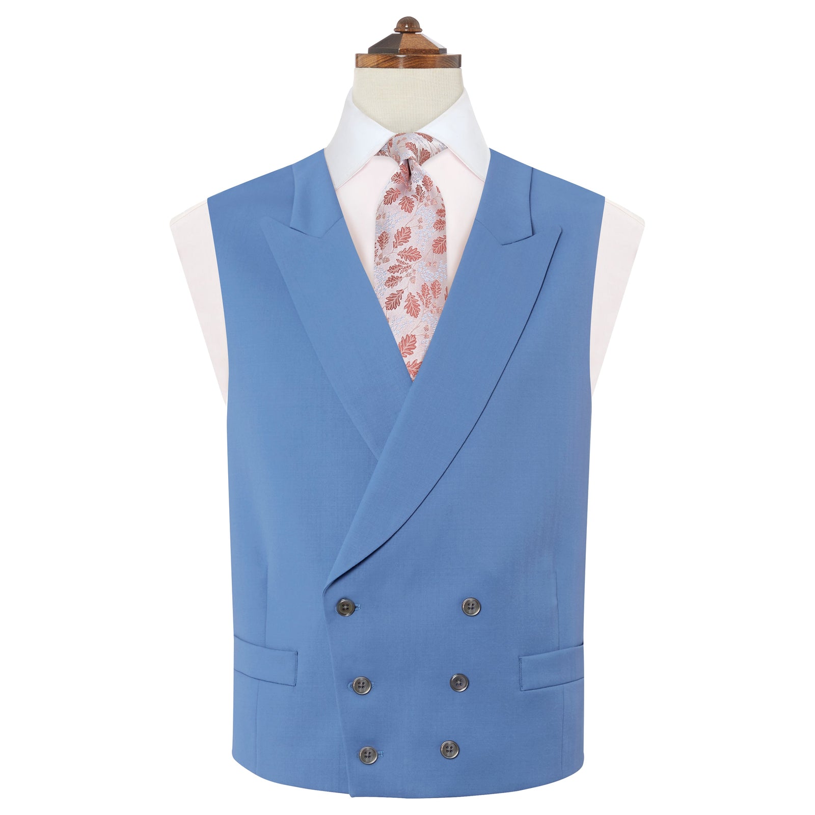 Hayward Blue Royal Gabardine Wool Waistcoat