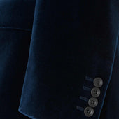 William French Navy Velvet Jacket