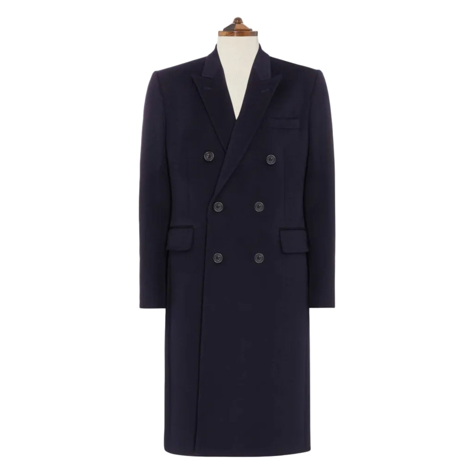 Halesworth Navy Wool Cashmere Coat