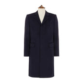 Warrington Navy Wool Cashmere Coat