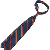 Mogador Striped Silk Cotton Tie Hand Rolled