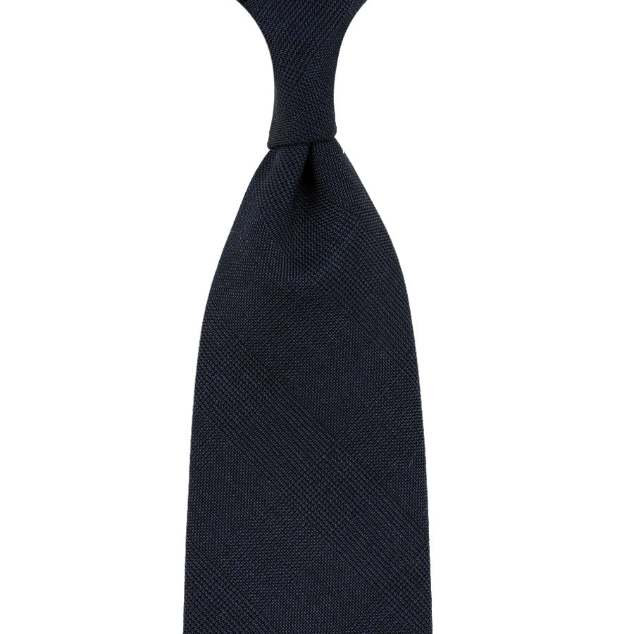Vbc Glencheck Wool Tie Hand Rolled