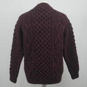 8a V Neck Cardigan Mehroon 7014 Kilcarra Tweed