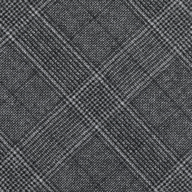 Checked Bespoke Wool Tie - Grey