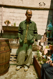 Shelter Service Shirt Morning Foliage Green Homegrown Twill