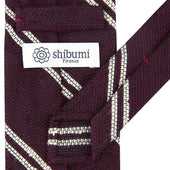 Double Bar Shantung Grenadine Tie Hand Rolled