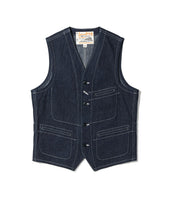 Sugar Cane Work Vest Blue Denim