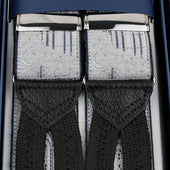 New York Skyline Silk Braces Grey Limited To 500