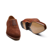 Constello True Seamless Faux Cap Toe Semi Brogue Hand Welted Castorino Suede French