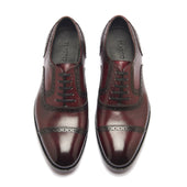 Marcus Quarter Brogue Bordeaux Hand Welted Patina Collection