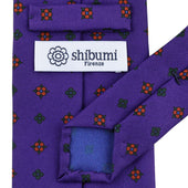 Ancient Madder Silk Tie Purple Hand Rolled