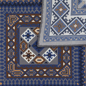 8 Bit Motif Silk Pocket Square Grey Brown 40x40cm