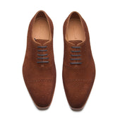 Constello True Seamless Faux Cap Toe Semi Brogue Hand Welted Castorino Suede French