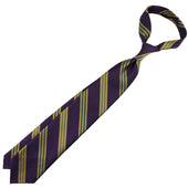 Japanese Repp Stripe Silk Tie Purple