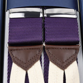 Heavy Rayon Twill Braces Eggplant