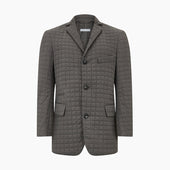Fulham Shadow Grey Single Breasted Quilted Blazer