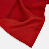 Red And Burgundy Stripe Silk Pocket Square