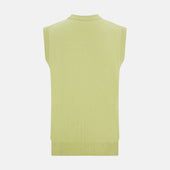 Melon Green Sleeveless Cardigan