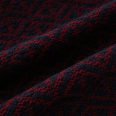 And Burgundy Diamond Patterned Cashmere Knitted Scarf