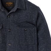 Heathered Wool Jac-shirt - Blue Heather