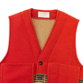 Jacquard Wool Vest - Red / Khaki / Forest Multi