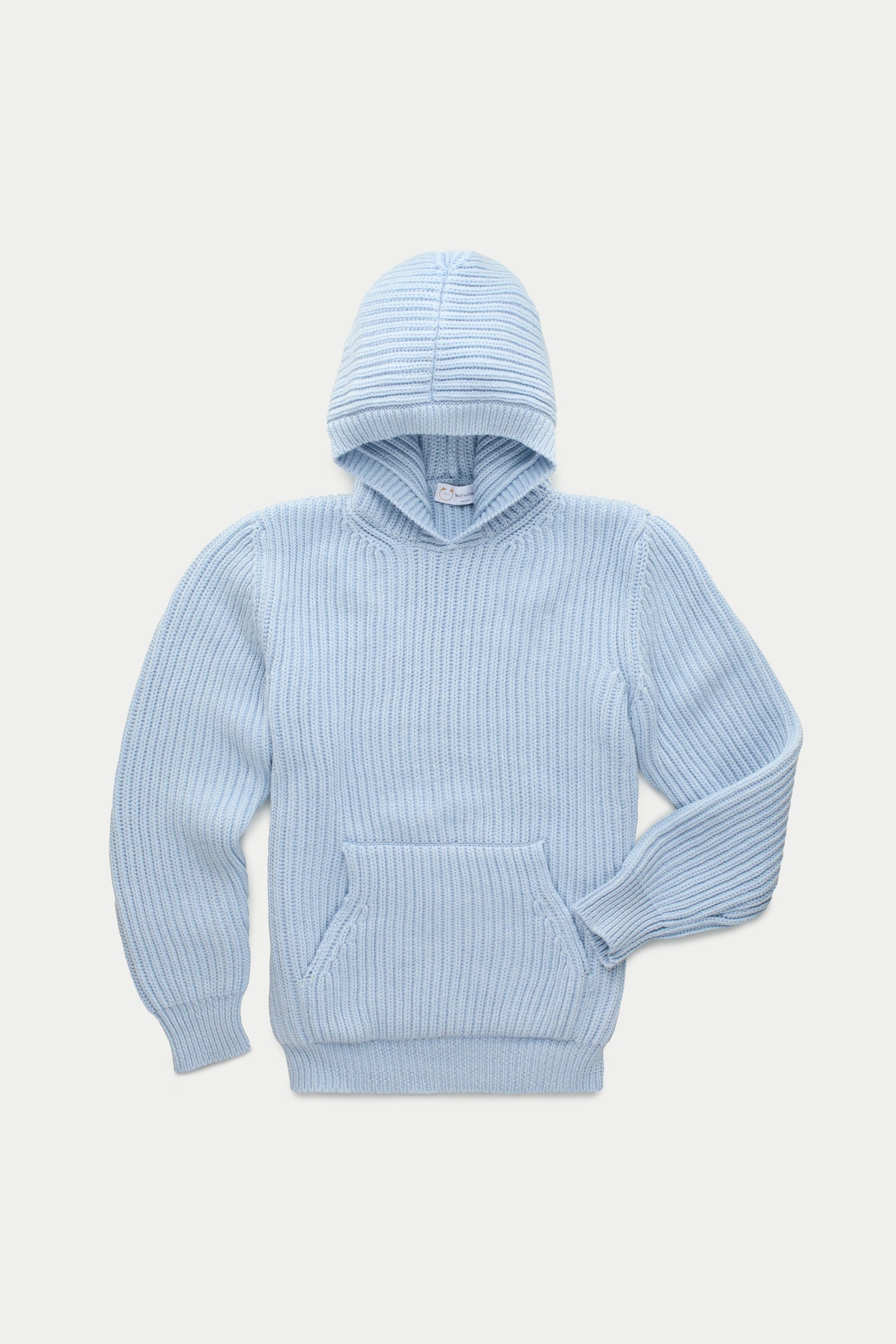 Wool Chunky Pullover Hoodie Icicle