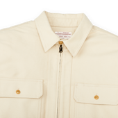 Moleskin Quarter Zip Shirt - Khaki